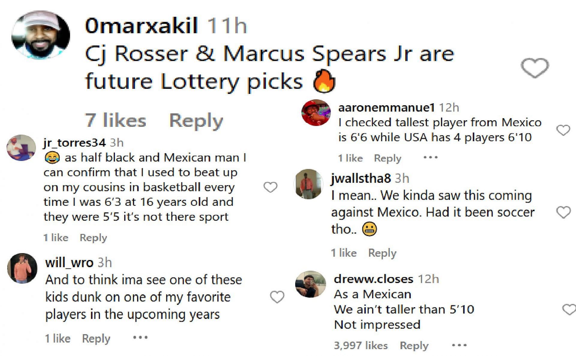 Basketball fans react to Team USA dominating Mexico on home court during the 2025 FIBA Americup (Source: IG/@bleacherreport)